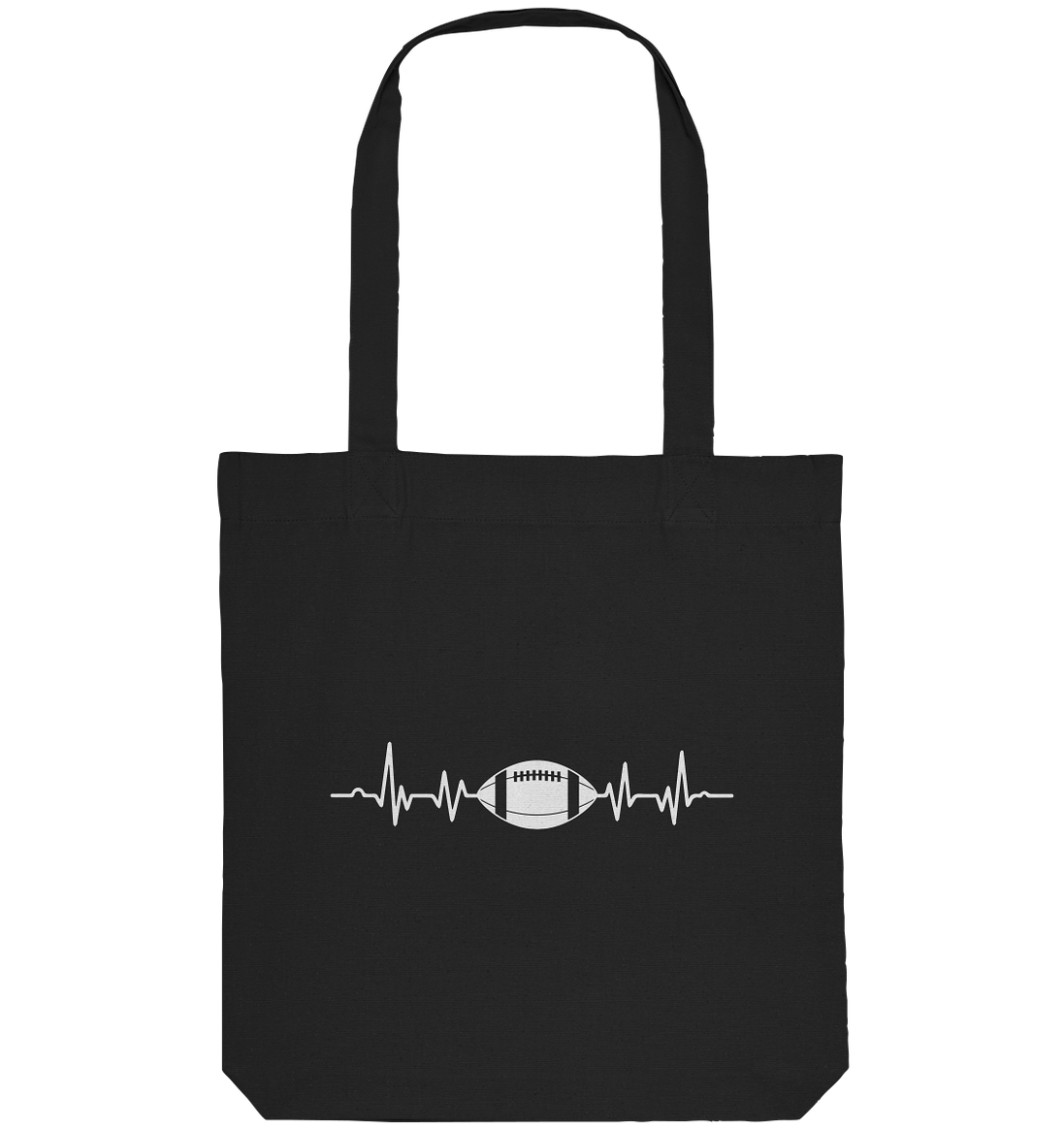Football Heartbeat - Organic Tote Bag