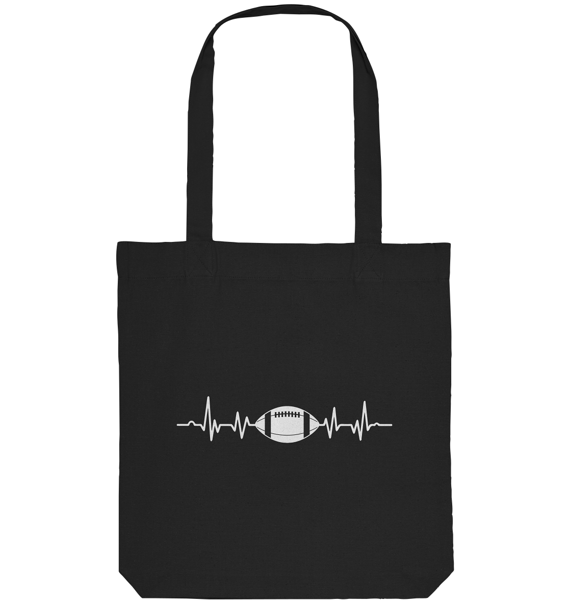 Football Heartbeat - Organic Tote Bag