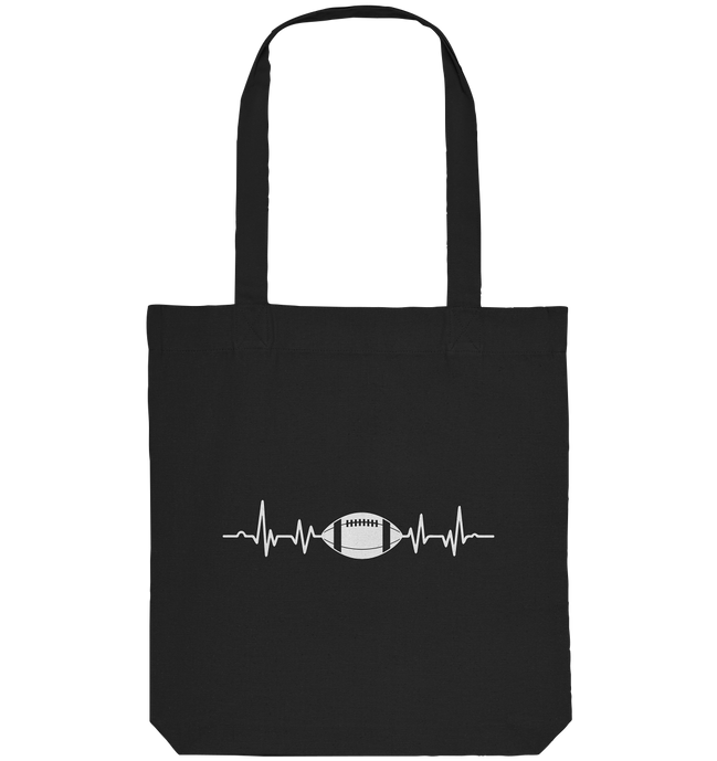 Football Heartbeat - Organic Tote Bag