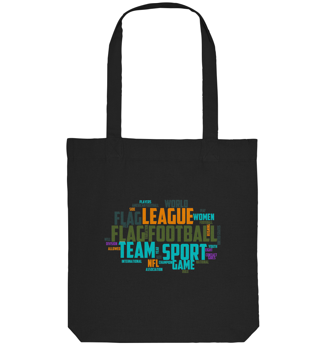 Flag Football Word Bubble - Organic Tote-Bag