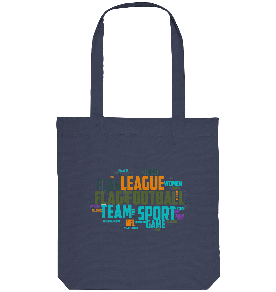 Flag Football Word Bubble - Organic Tote-Bag