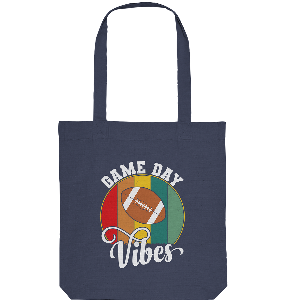 Game Day Vibes White - Organic Tote Bag