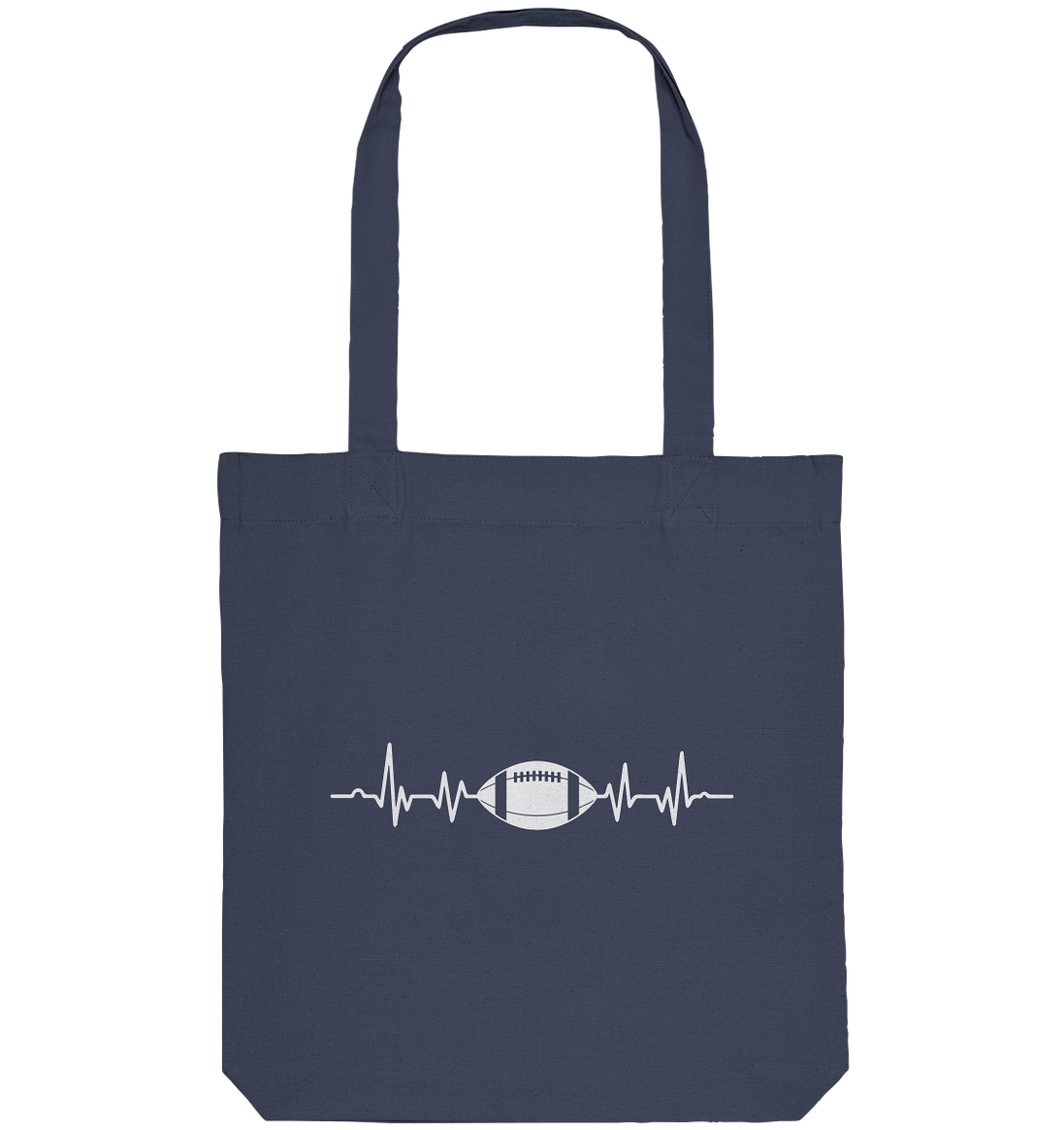 Football Heartbeat - Organic Tote Bag