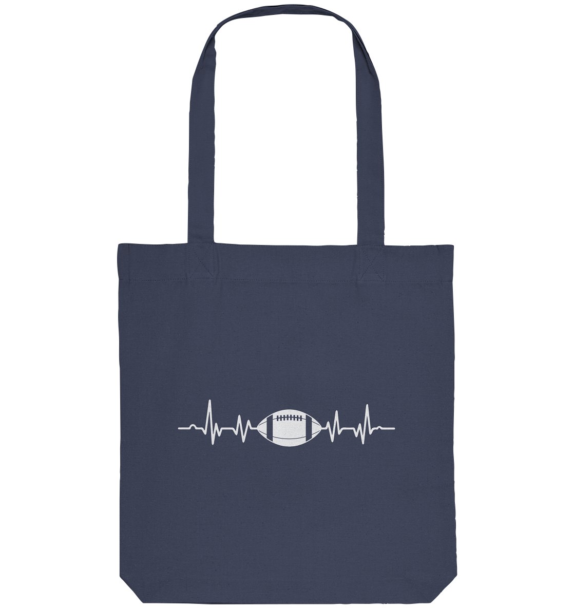 Football Heartbeat - Organic Tote Bag