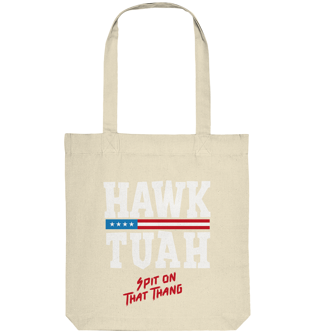 Hawk Tuah White  - Organic Tote-Bag