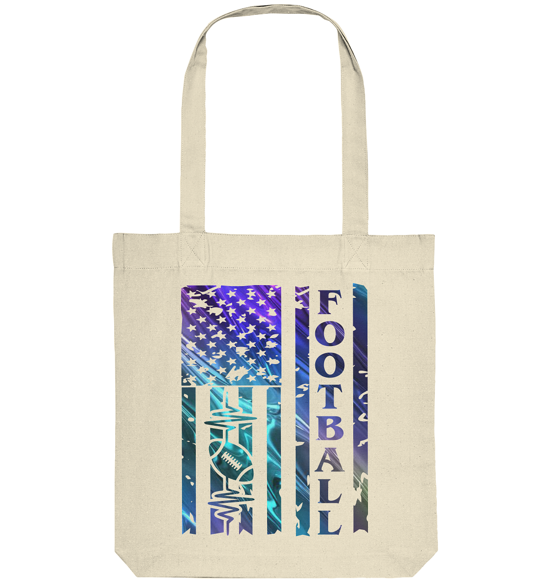 USA Football Flag  - Organic Tote-Bag