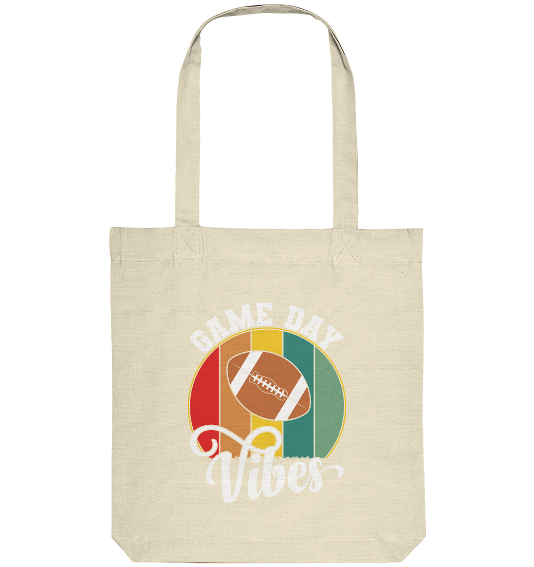 Game Day Vibes White - Organic Tote Bag