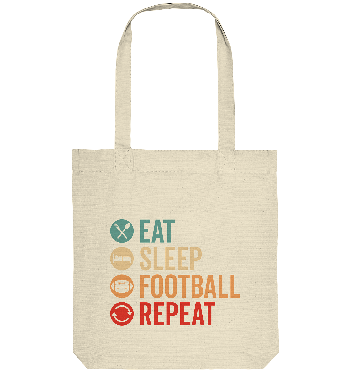 Eat Sleep Football Repeat - Organic Tote-Bag
