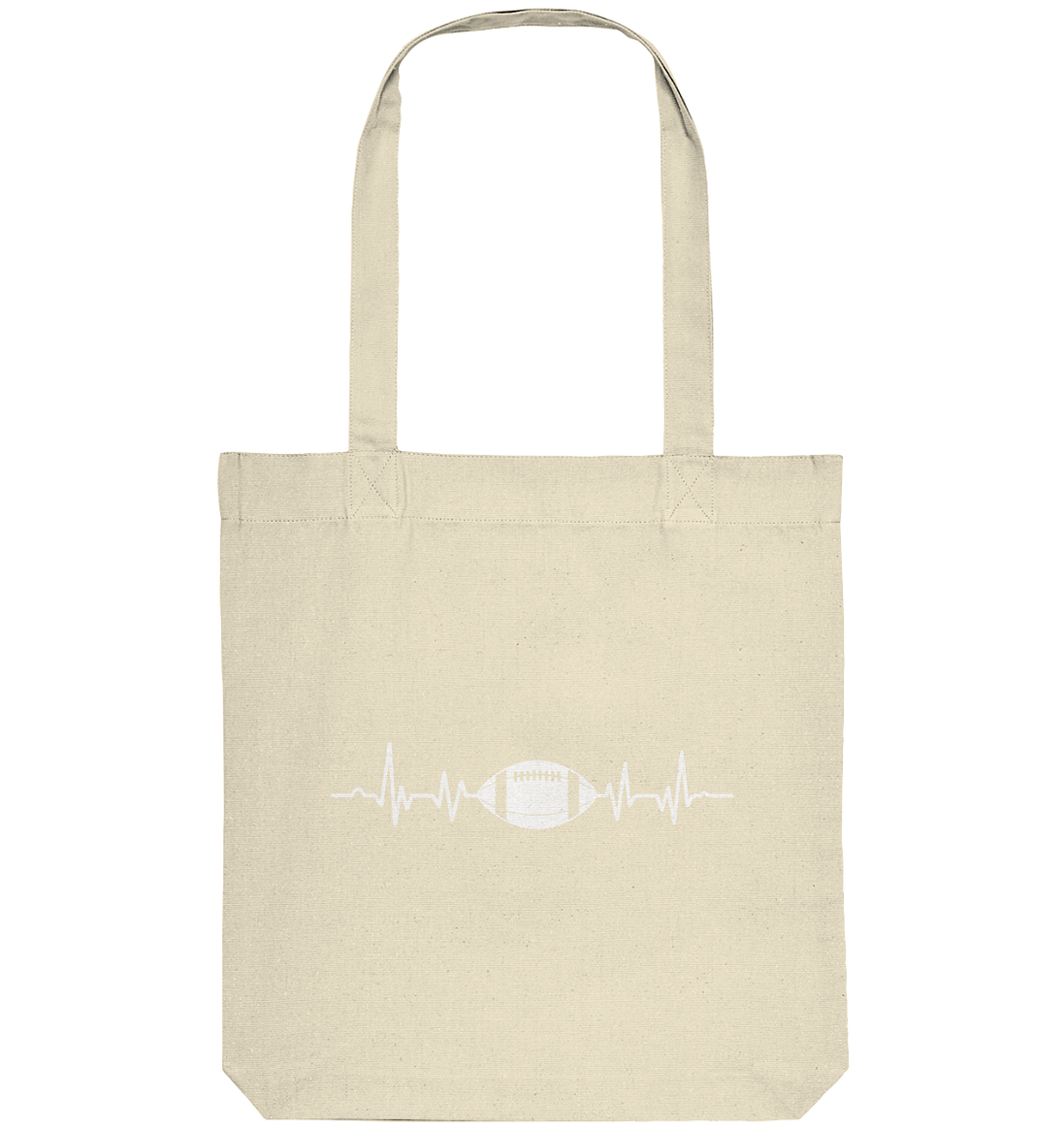 Football Heartbeat - Organic Tote Bag