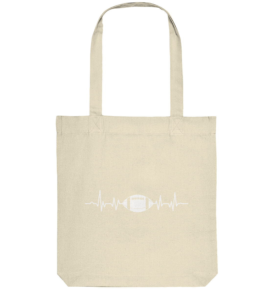 Football Heartbeat - Organic Tote Bag