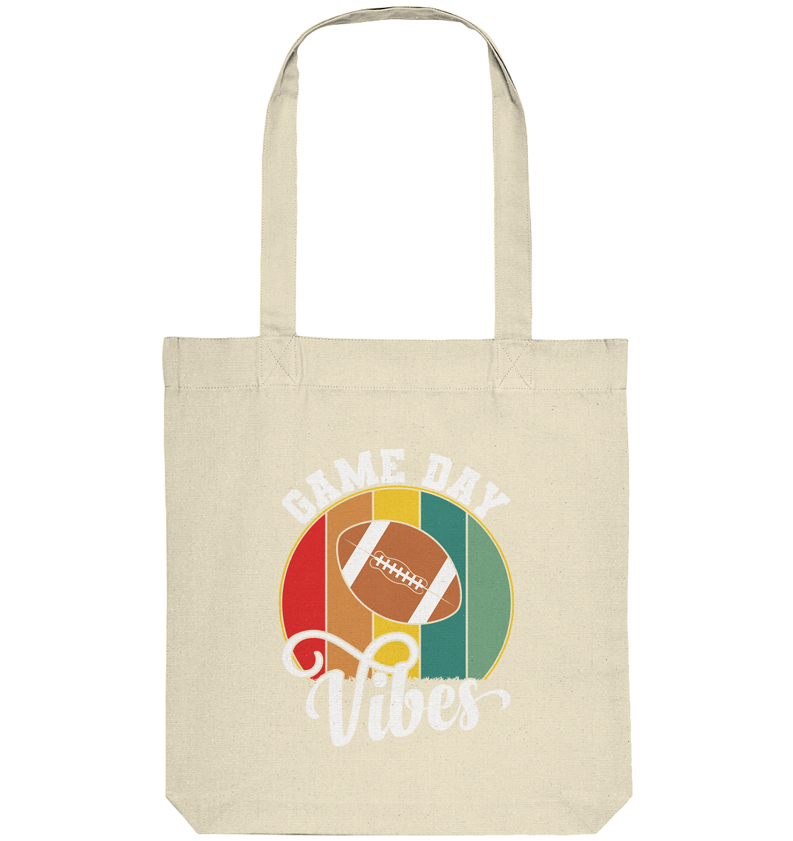 Game Day Vibes White - Organic Tote Bag