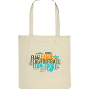 Flag Football Word Bubble - Organic Tote-Bag