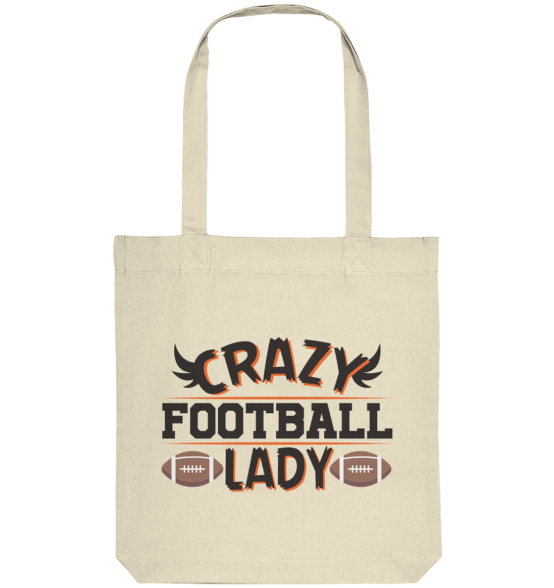 Crazy Football Lady - Organic Tote-Bag