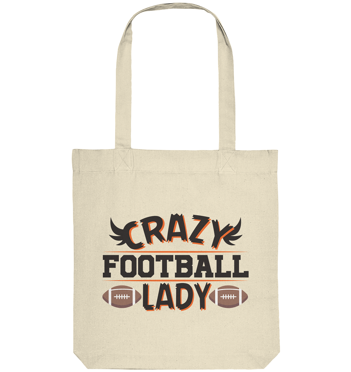 Crazy Football Lady - Organic Tote-Bag