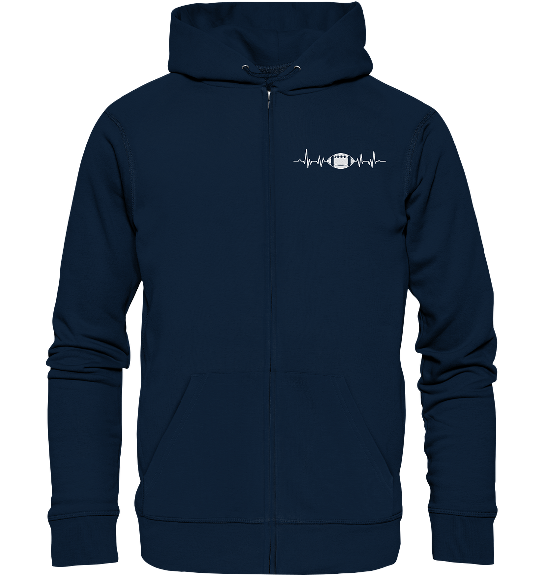 Football Heartbeat - Organic Zipper