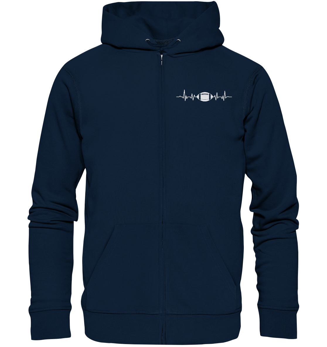 Football Heartbeat - Organic Zipper