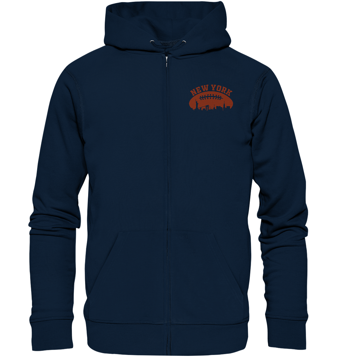 New York Football Silhoutte  - Organic Zipper
