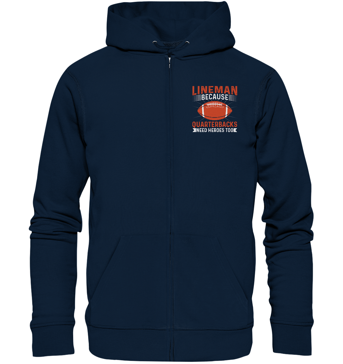 Lineman Quarterback Heroes - Organic Zipper
