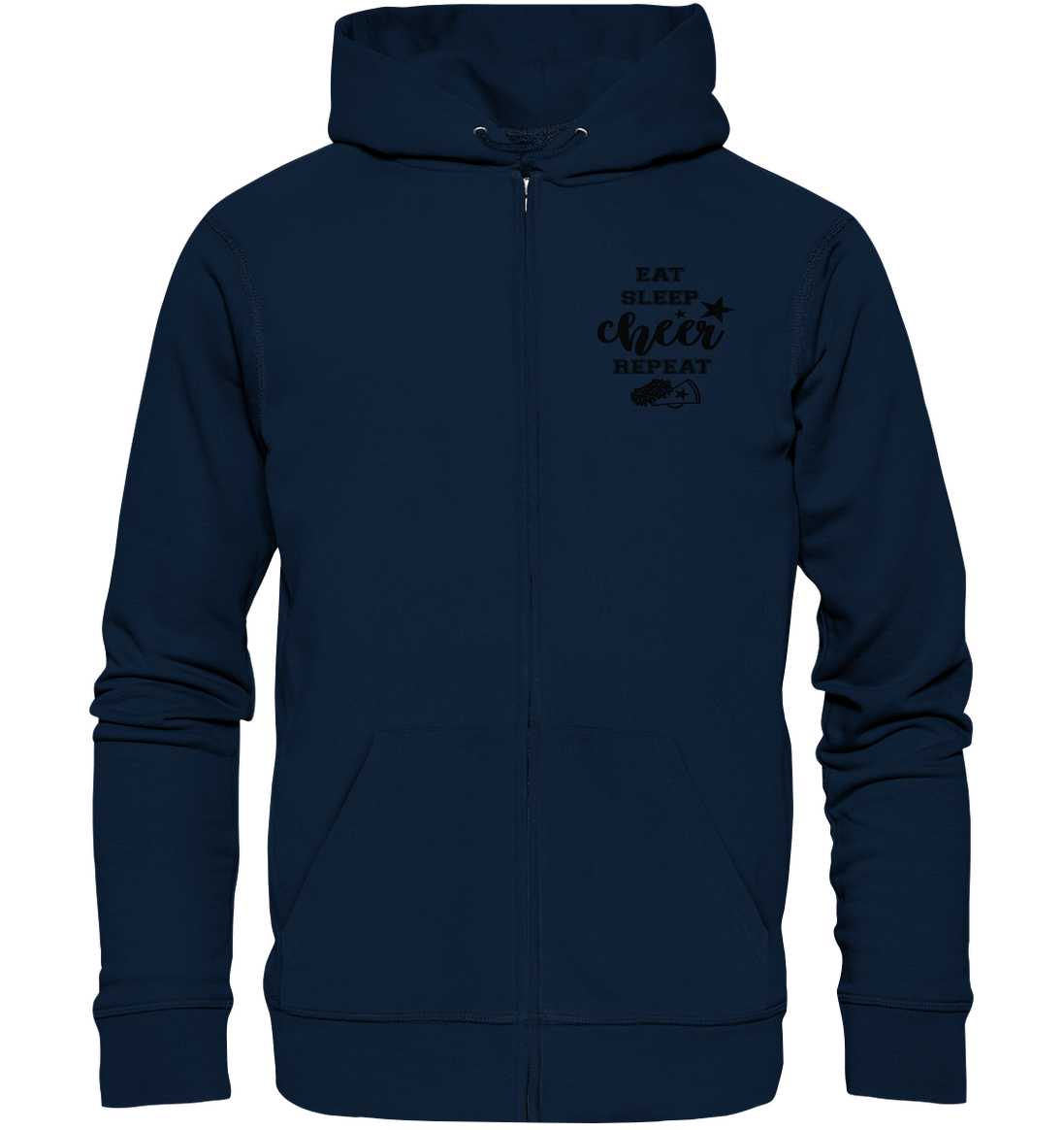 Eat Sleep Cheer Repeat - Organic Zipper