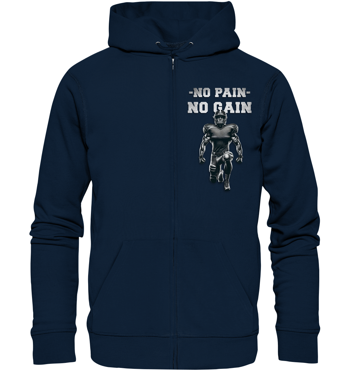 No Pain No Gain Metal  - Organic Zipper