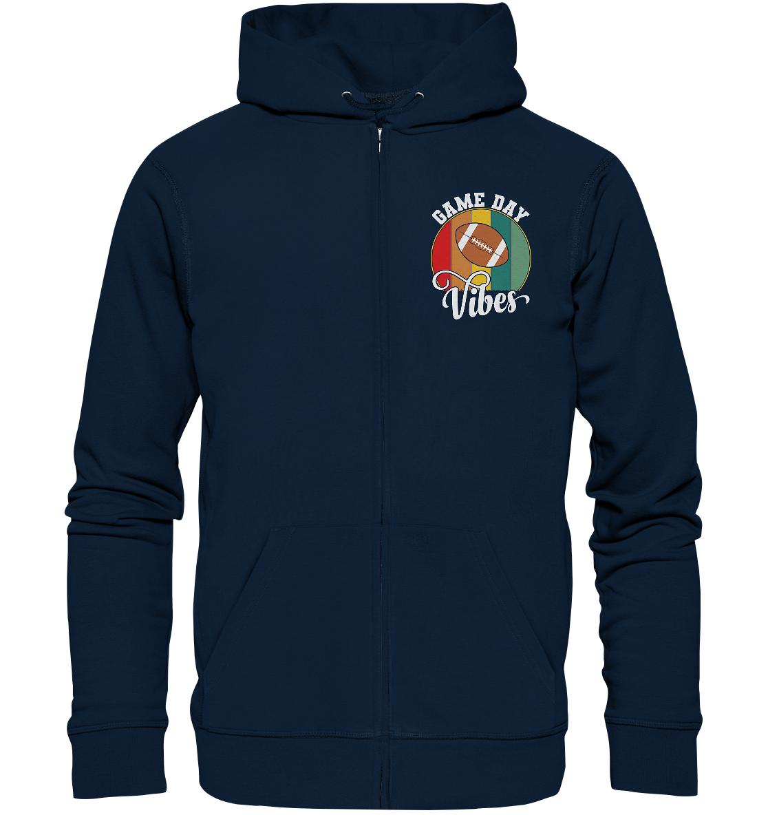 Game Day Vibes White - Organic Zipper