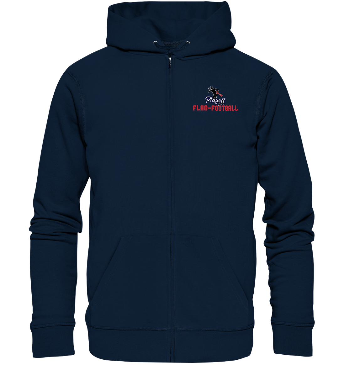 Playoff Flag Football  Men red - Organic Zipper