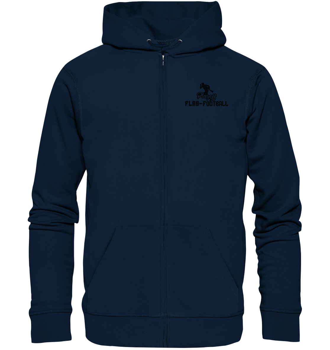 Playoff Flag Football  Men black - Organic Zipper