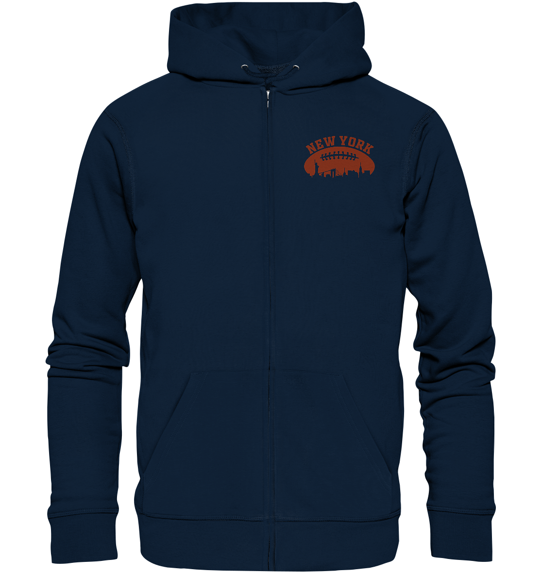 New York Football Silhoutte  - Organic Zipper