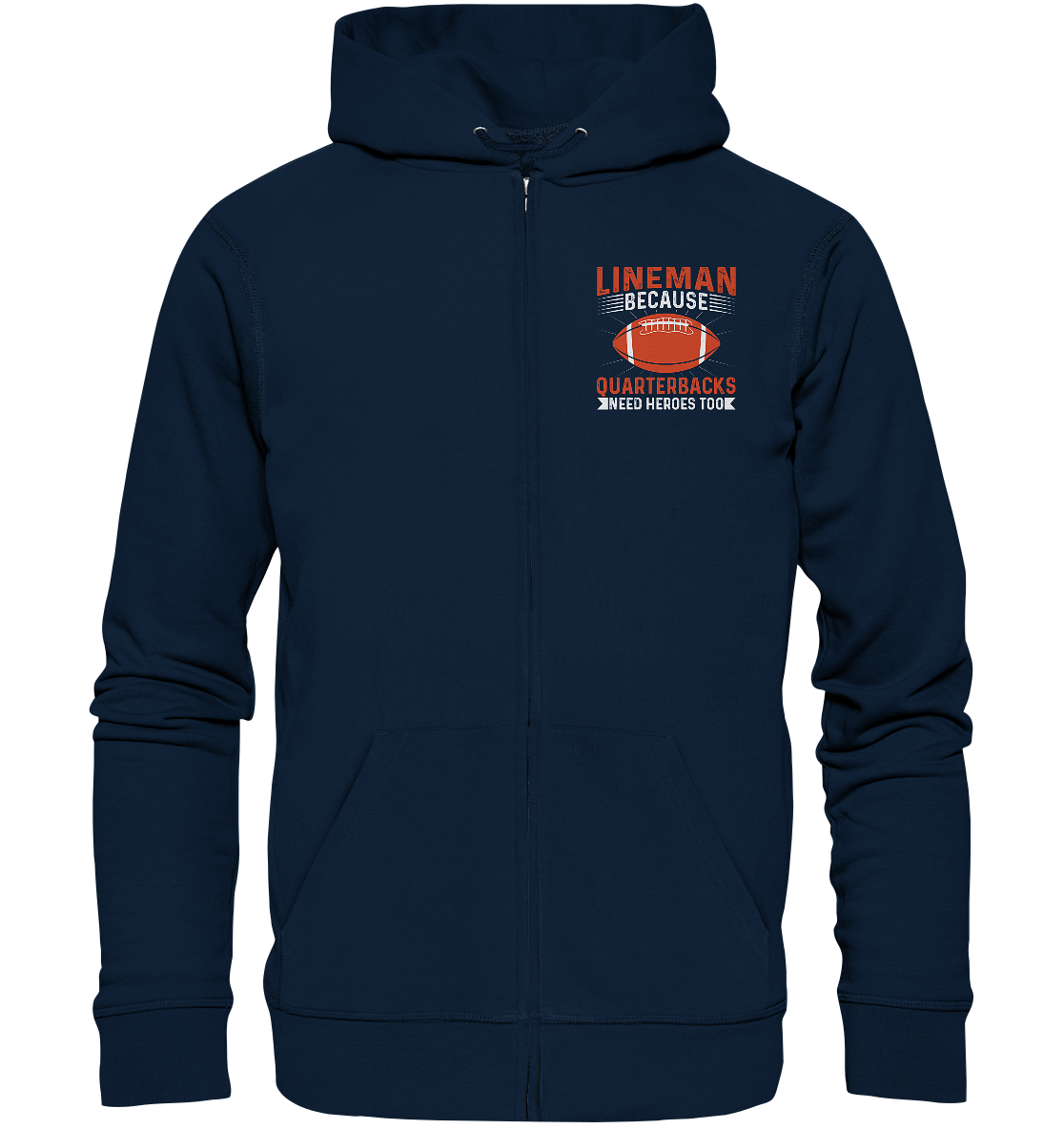 Lineman Quarterback Heroes - Organic Zipper