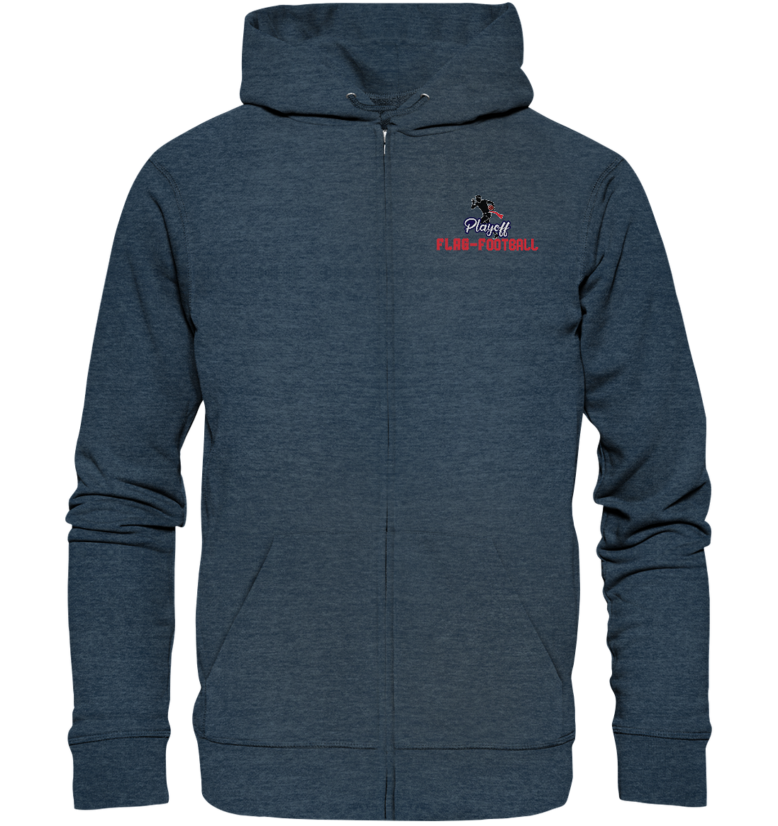 Playoff Flag Football  Men red - Organic Zipper