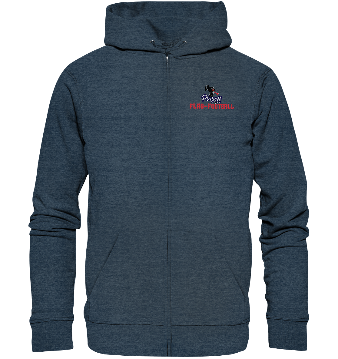 Playoff Flag Football  Men red - Organic Zipper