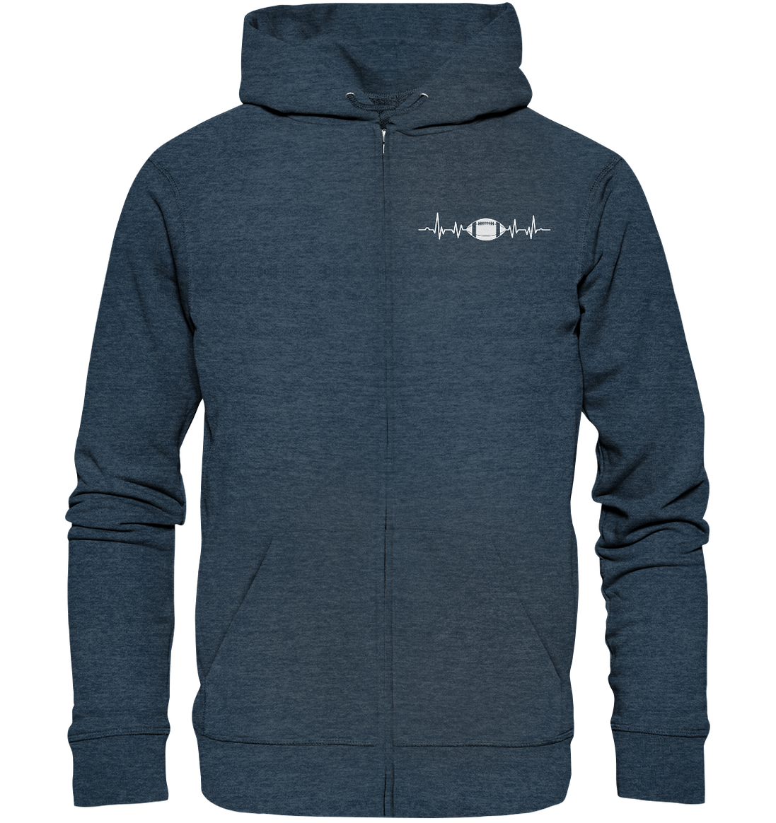 Football Heartbeat - Organic Zipper