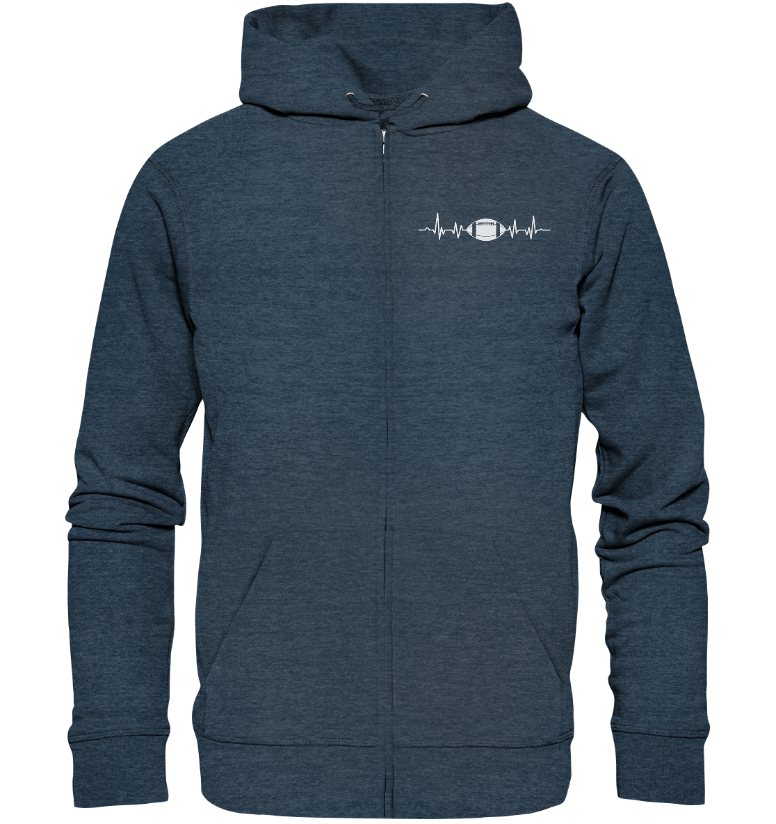 Football Heartbeat - Organic Zipper