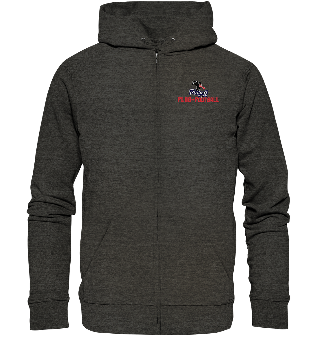 Playoff Flag Football  Men red - Organic Zipper