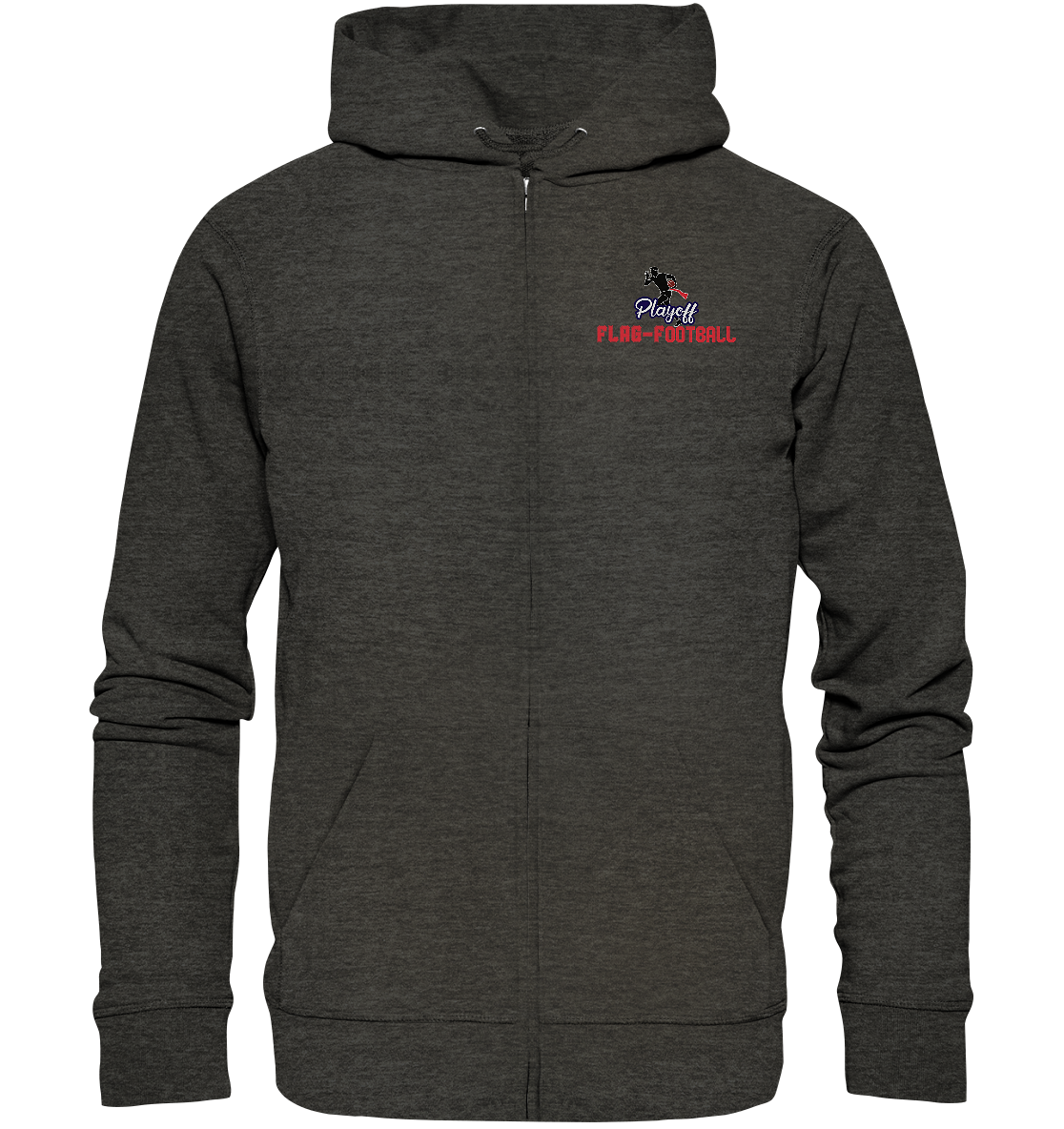 Playoff Flag Football  Men red - Organic Zipper