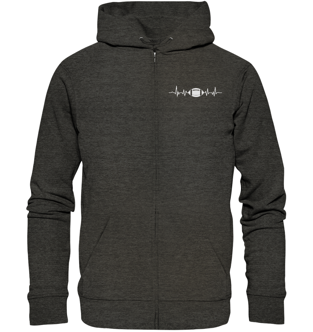 Football Heartbeat - Organic Zipper
