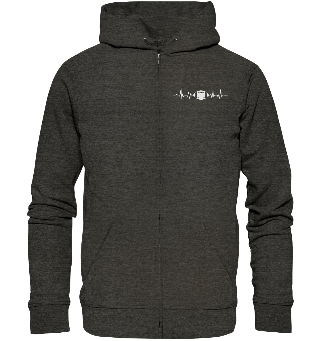 Football Heartbeat - Organic Zipper