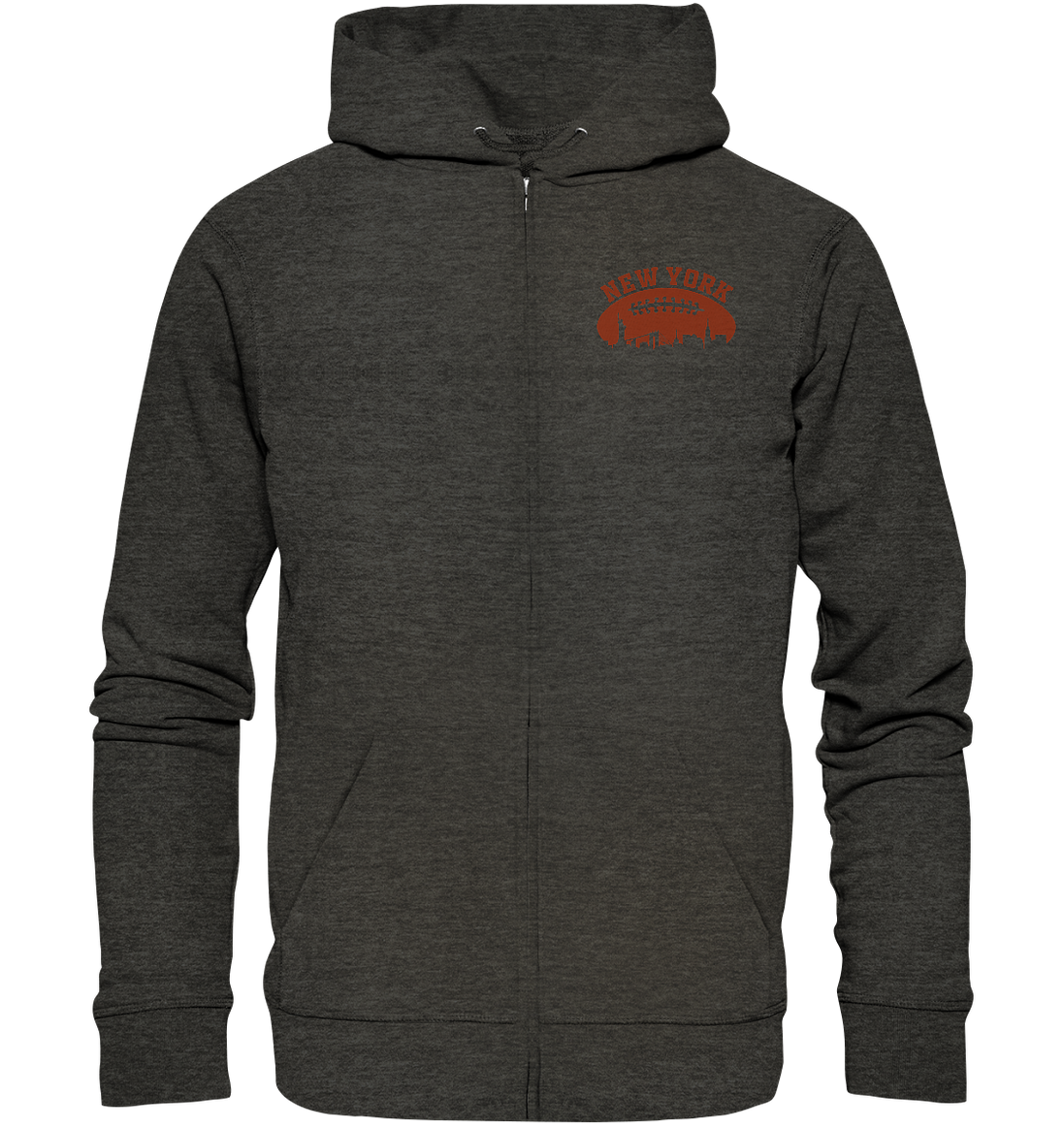 New York Football Silhoutte  - Organic Zipper