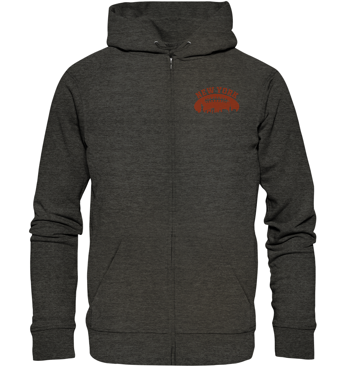 New York Football Silhoutte  - Organic Zipper