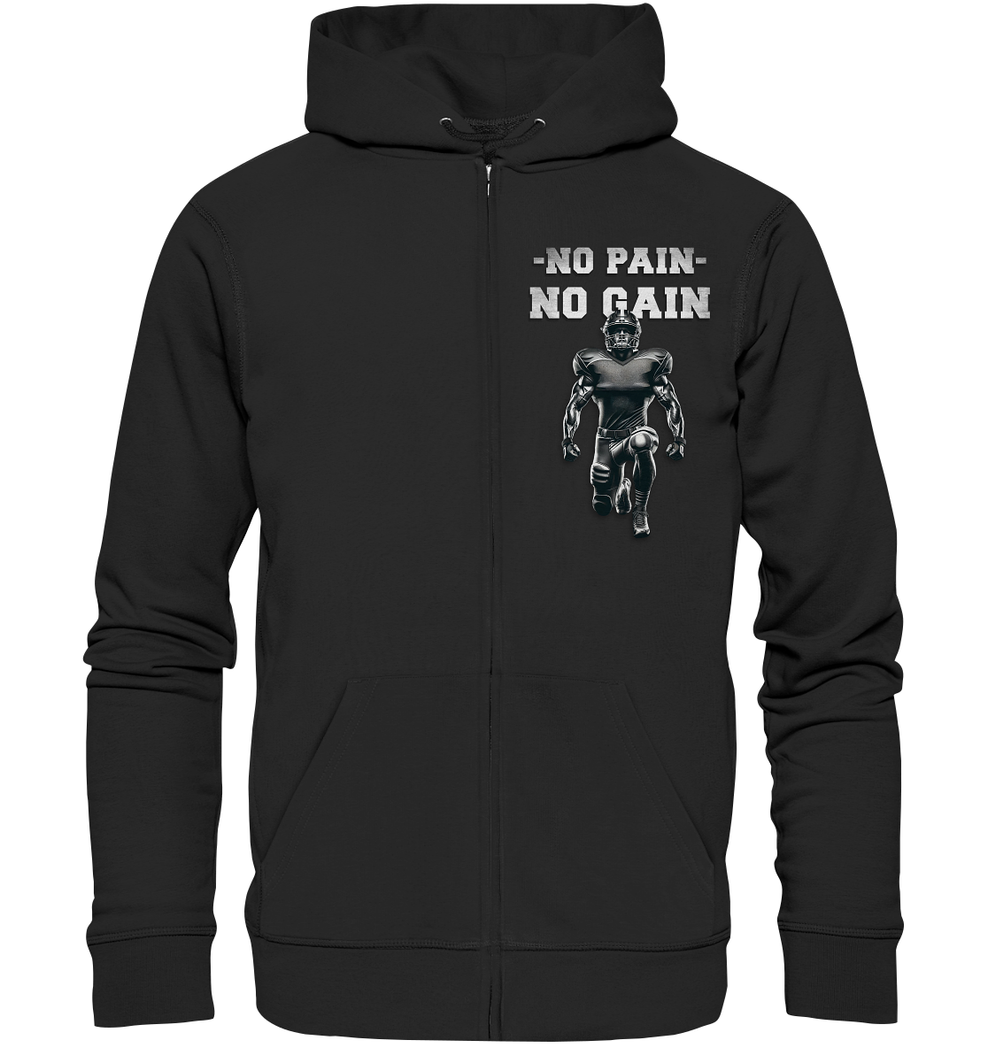 No Pain No Gain Metal  - Organic Zipper