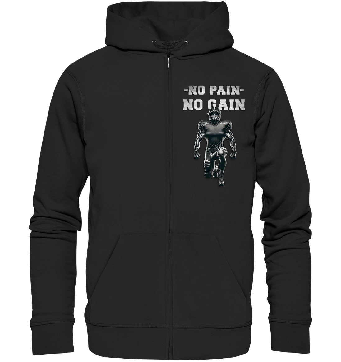 No Pain No Gain Metal  - Organic Zipper