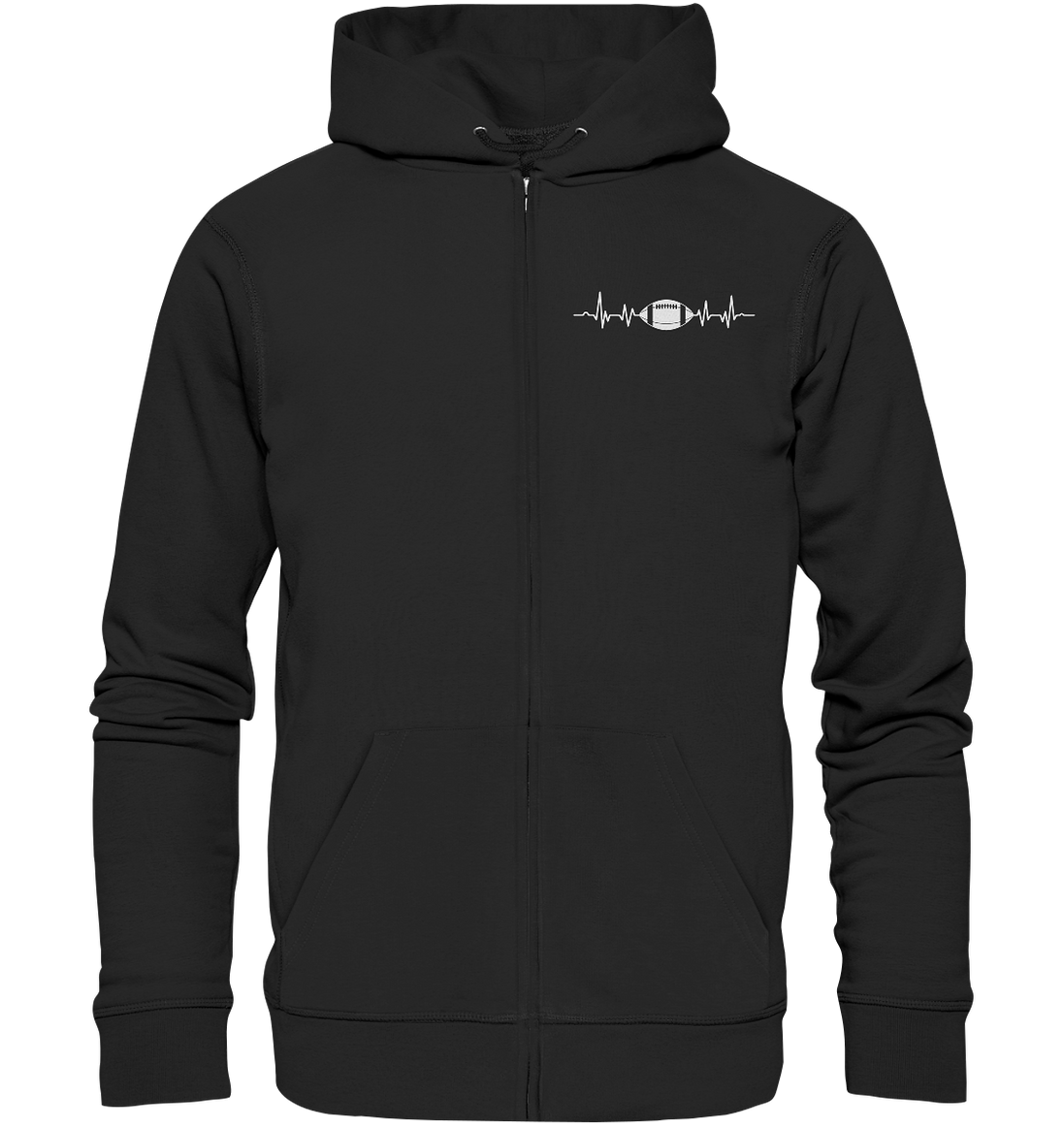 Football Heartbeat - Organic Zipper