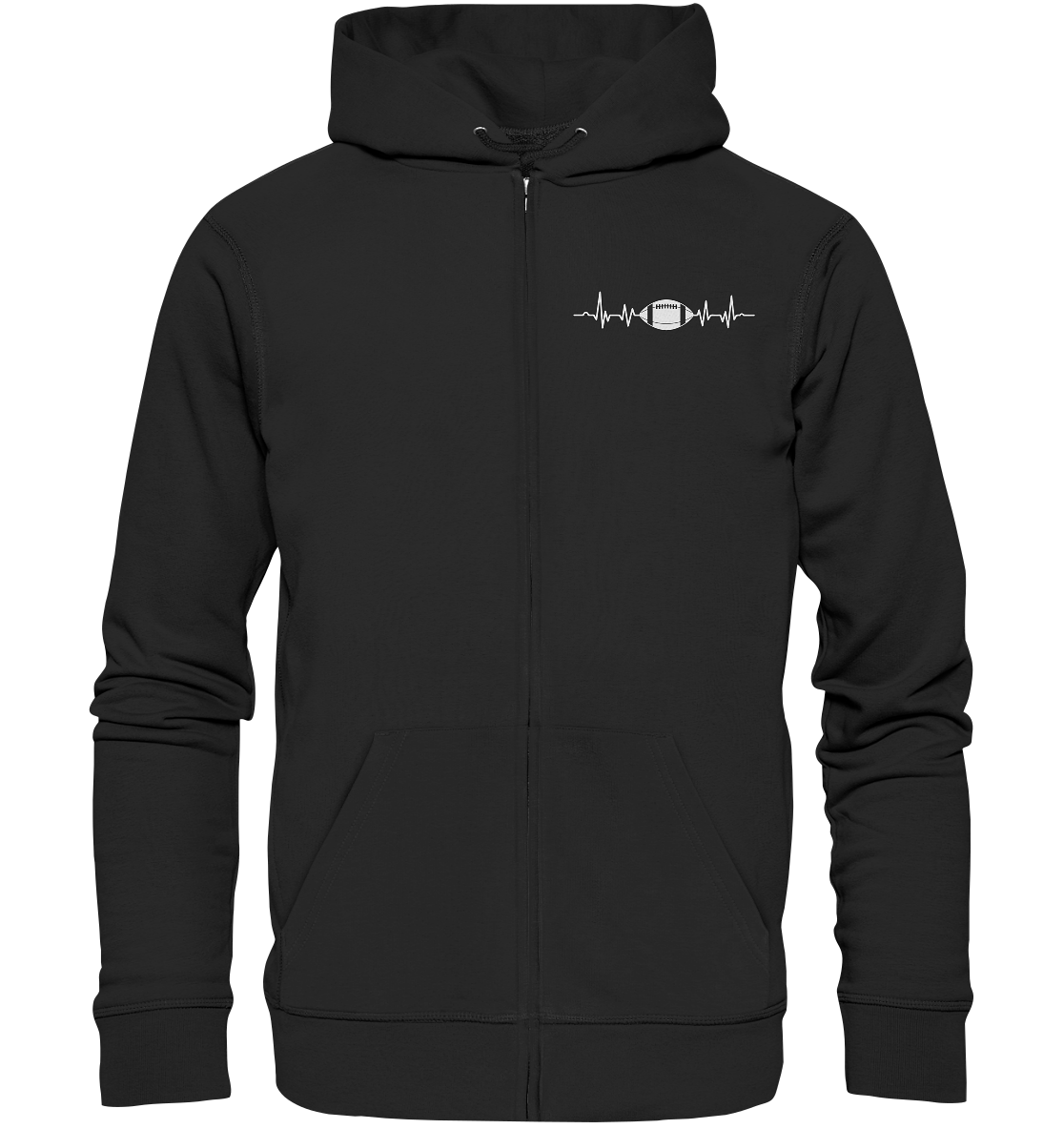 Football Heartbeat - Organic Zipper