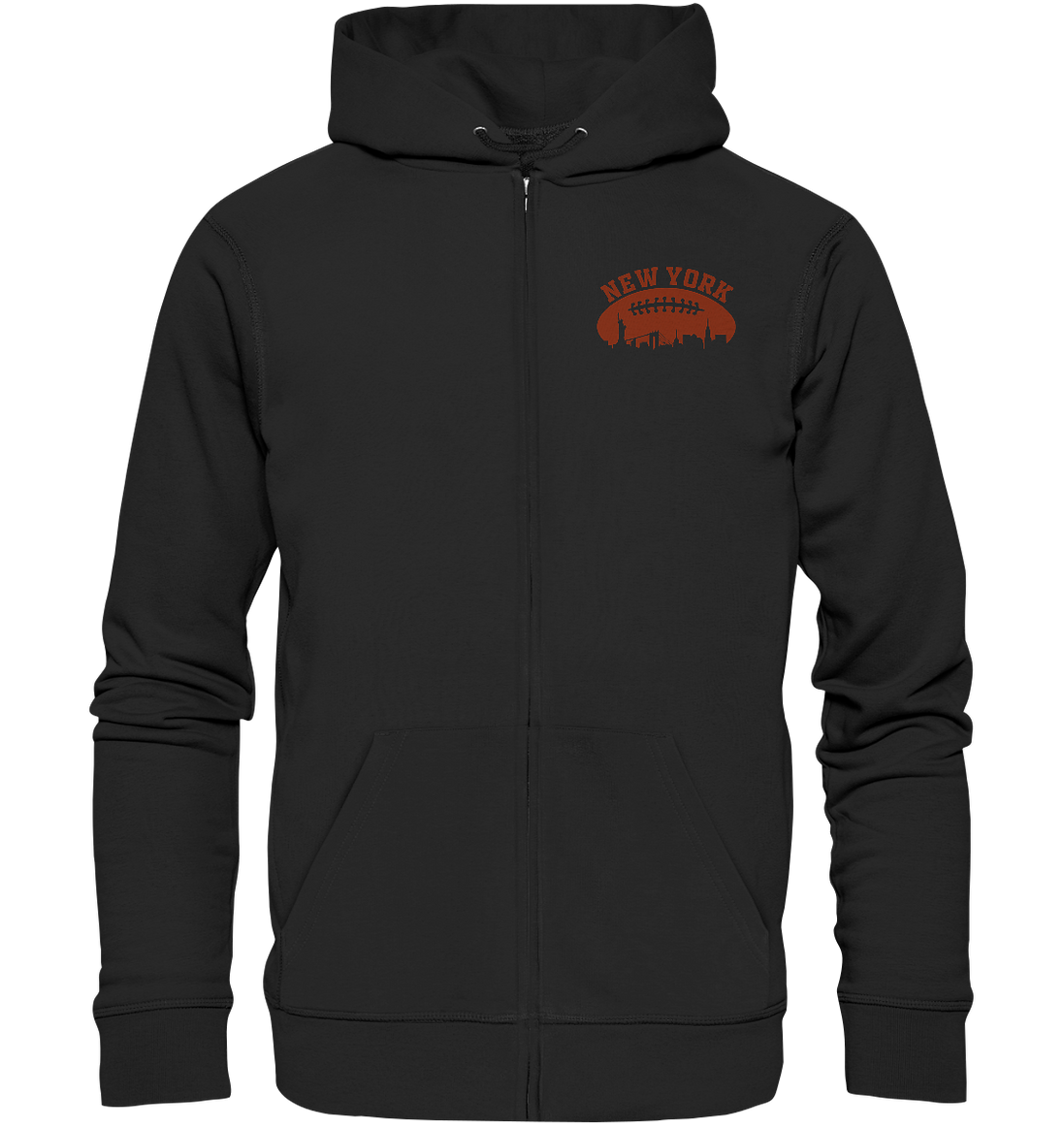 New York Football Silhoutte  - Organic Zipper