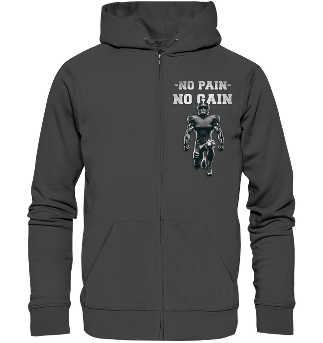No Pain No Gain Metal  - Organic Zipper