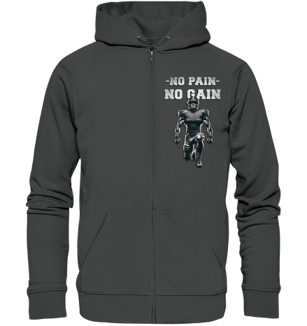 No Pain No Gain Metal  - Organic Zipper