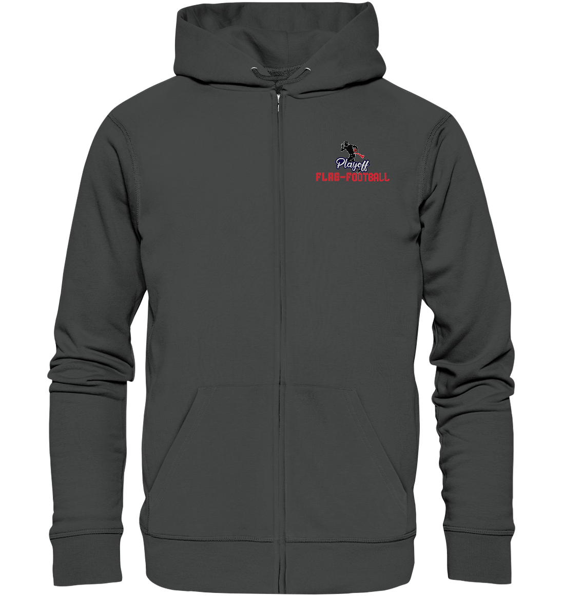 Playoff Flag Football  Men red - Organic Zipper