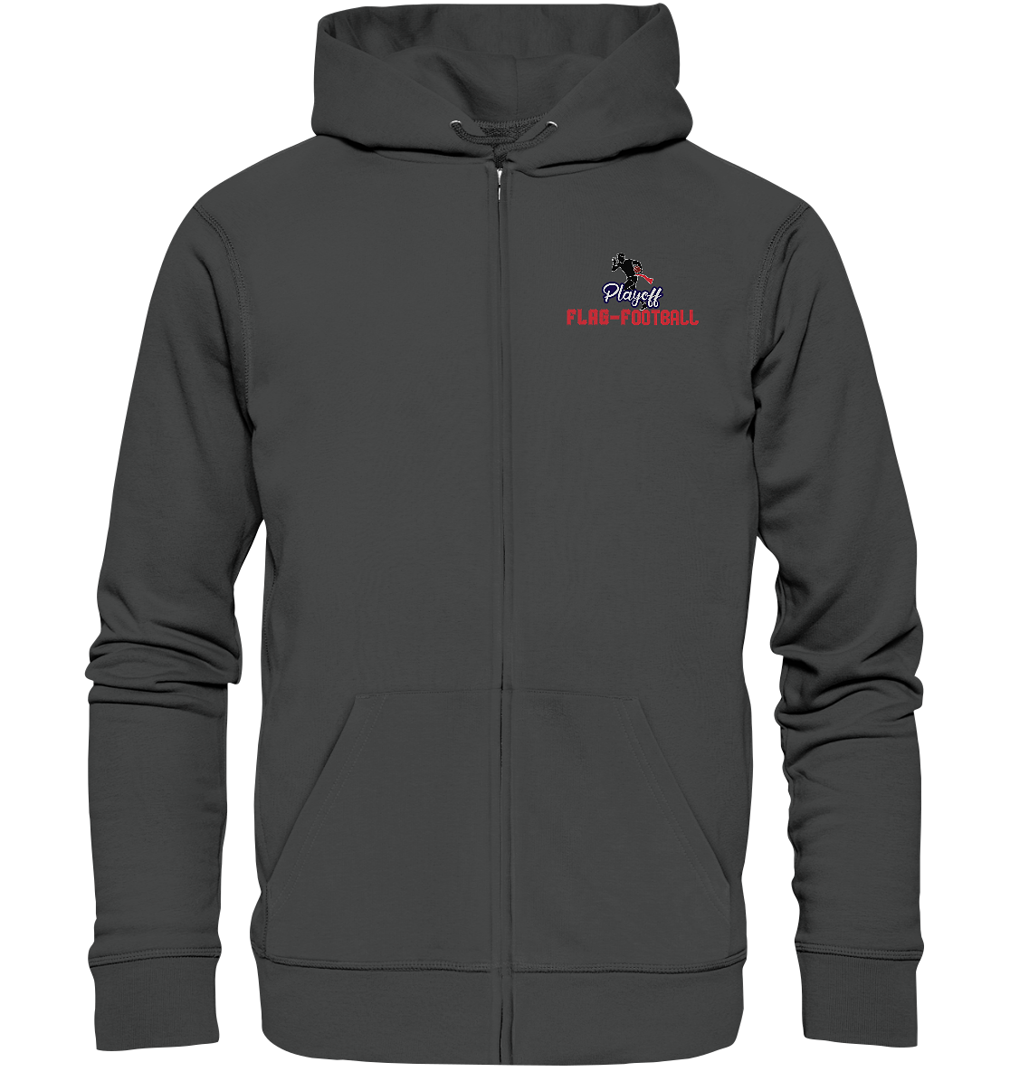 Playoff Flag Football  Men red - Organic Zipper