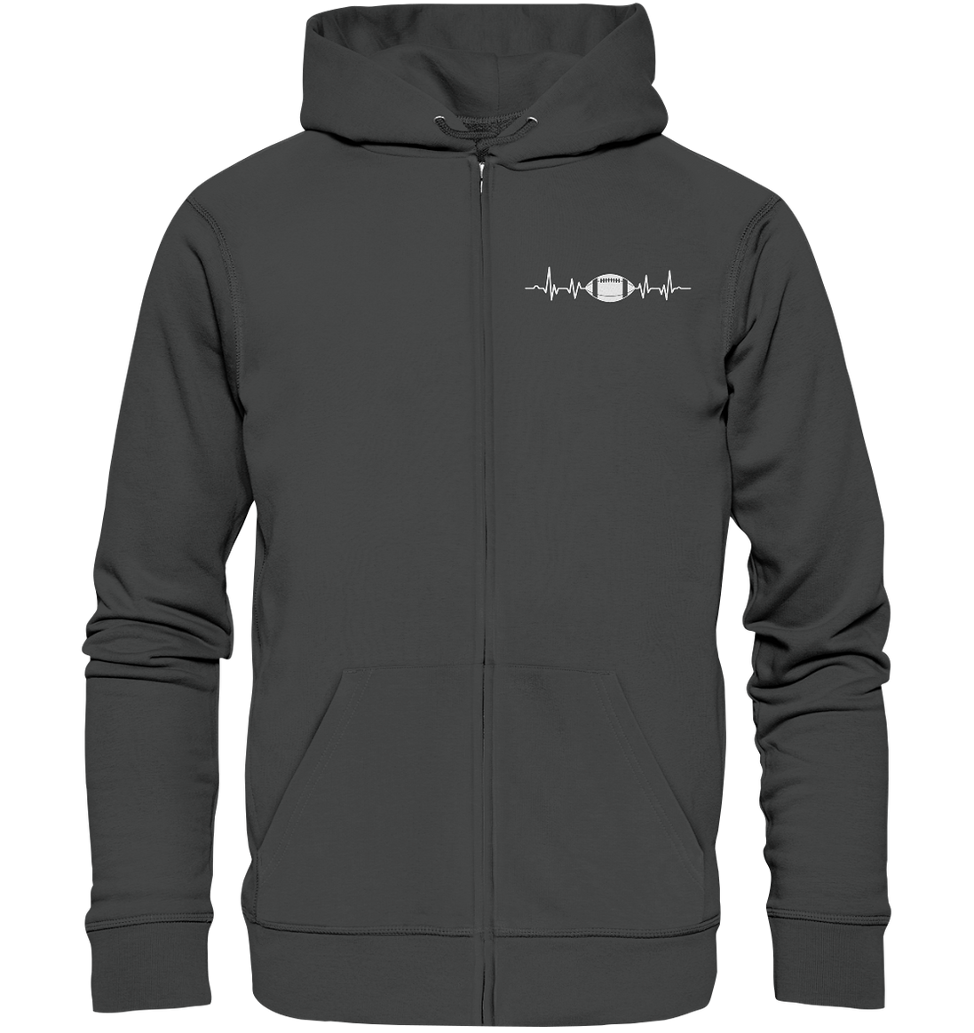 Football Heartbeat - Organic Zipper