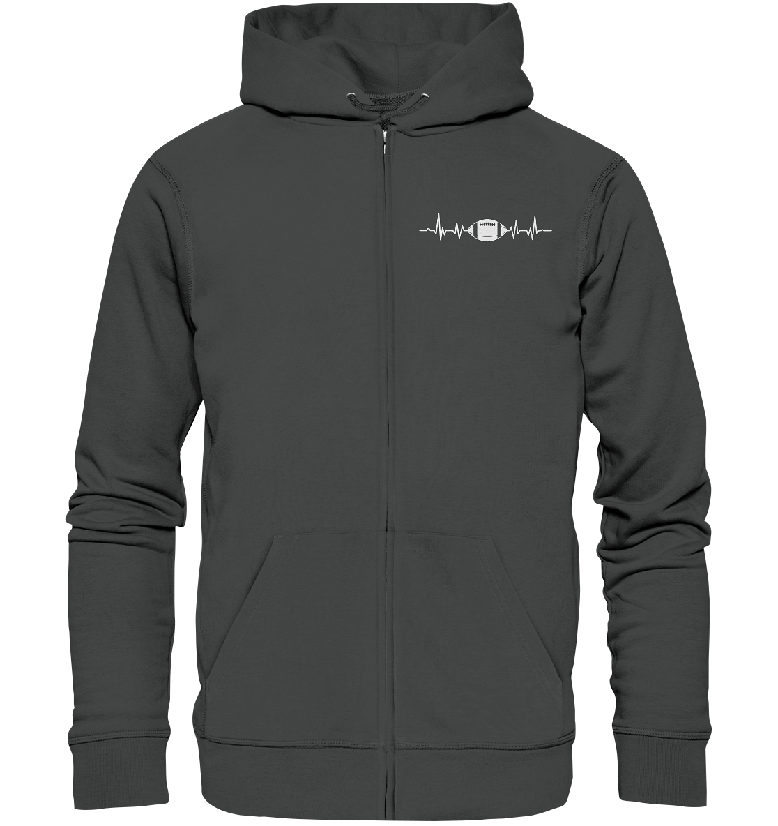 Football Heartbeat - Organic Zipper
